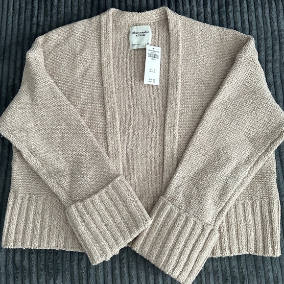 Abercrombie & Fitch Sweaters - Abercrombie & Fitch Beige Open-Front Knit Cardigan - Size XS - NWT
